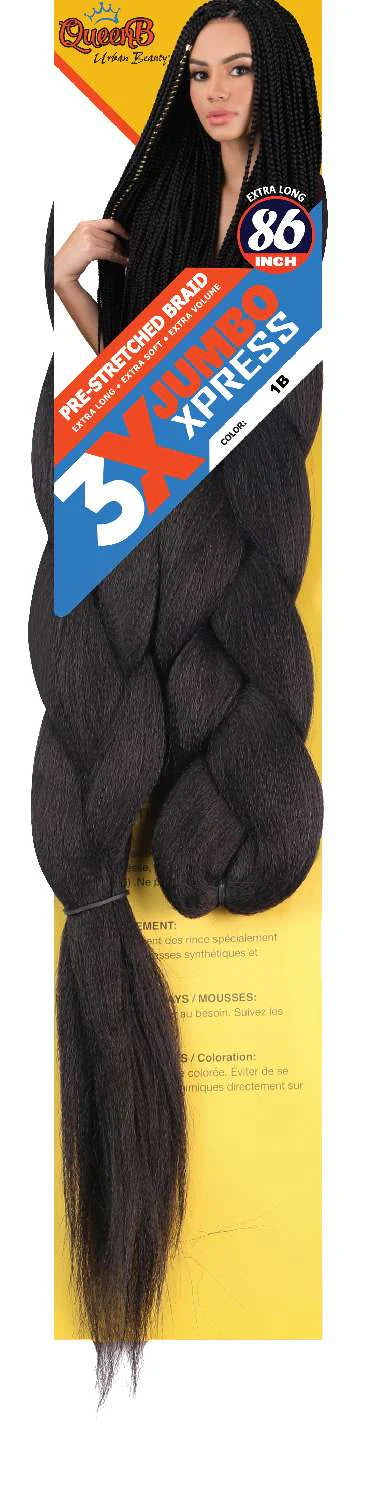 SYNTHETIC QUEEN B XPRESS PRE-STRETCHED BRAID 86"