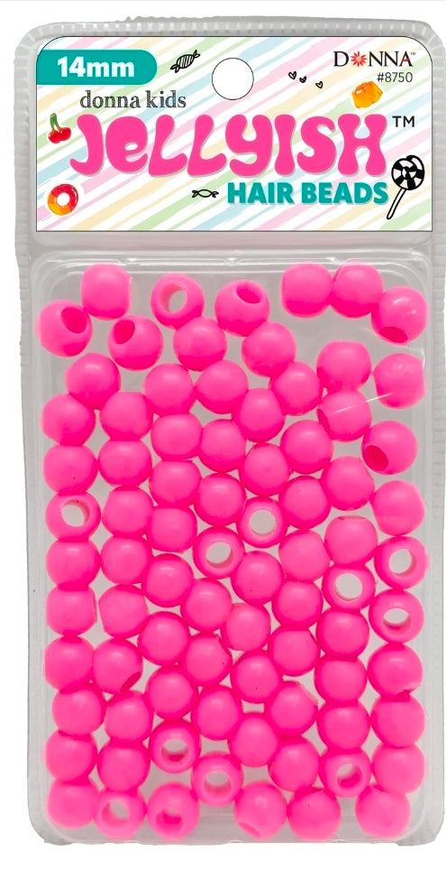 Jellyish Silicone Feeling Hair Beads 14MM - Multiple Colors