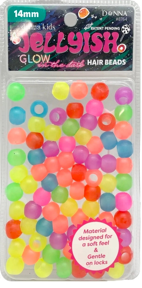 Jellyish Silicone Feeling Hair Beads 14MM - Multiple Colors