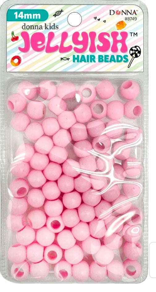 Jellyish Silicone Feeling Hair Beads 14MM - Multiple Colors