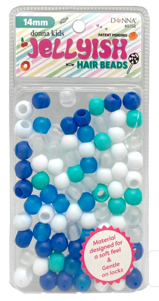 Jellyish Silicone Feeling Hair Beads 14MM - Multiple Colors