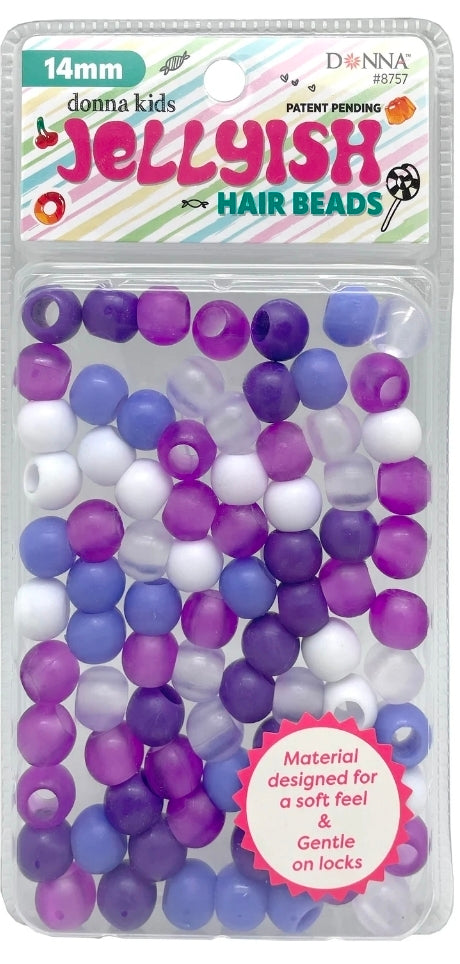 Jellyish Silicone Feeling Hair Beads 14MM - Multiple Colors
