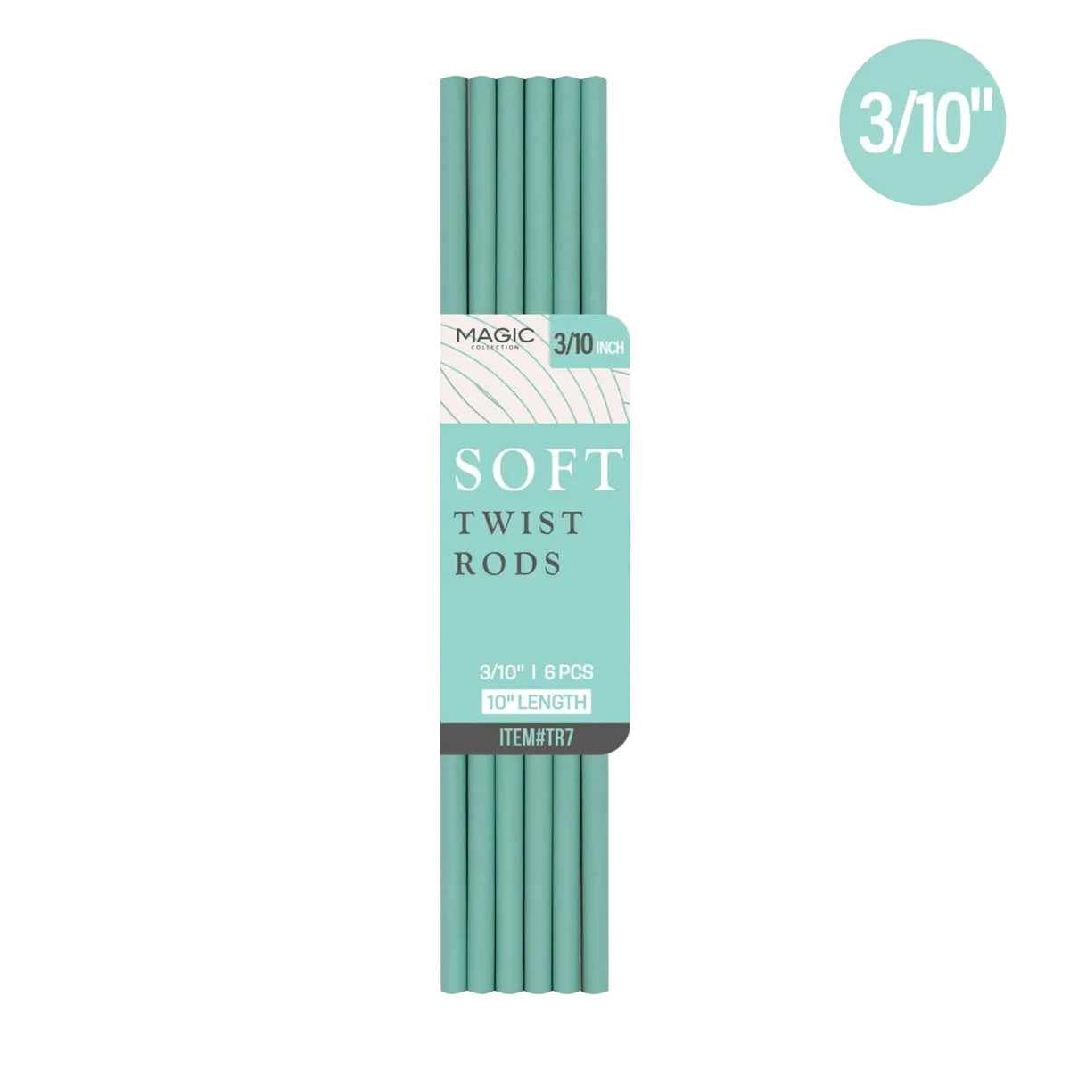 MAGIC COLLECTION - 3/10" 7" Soft Twist Rods 6PCs GREEN