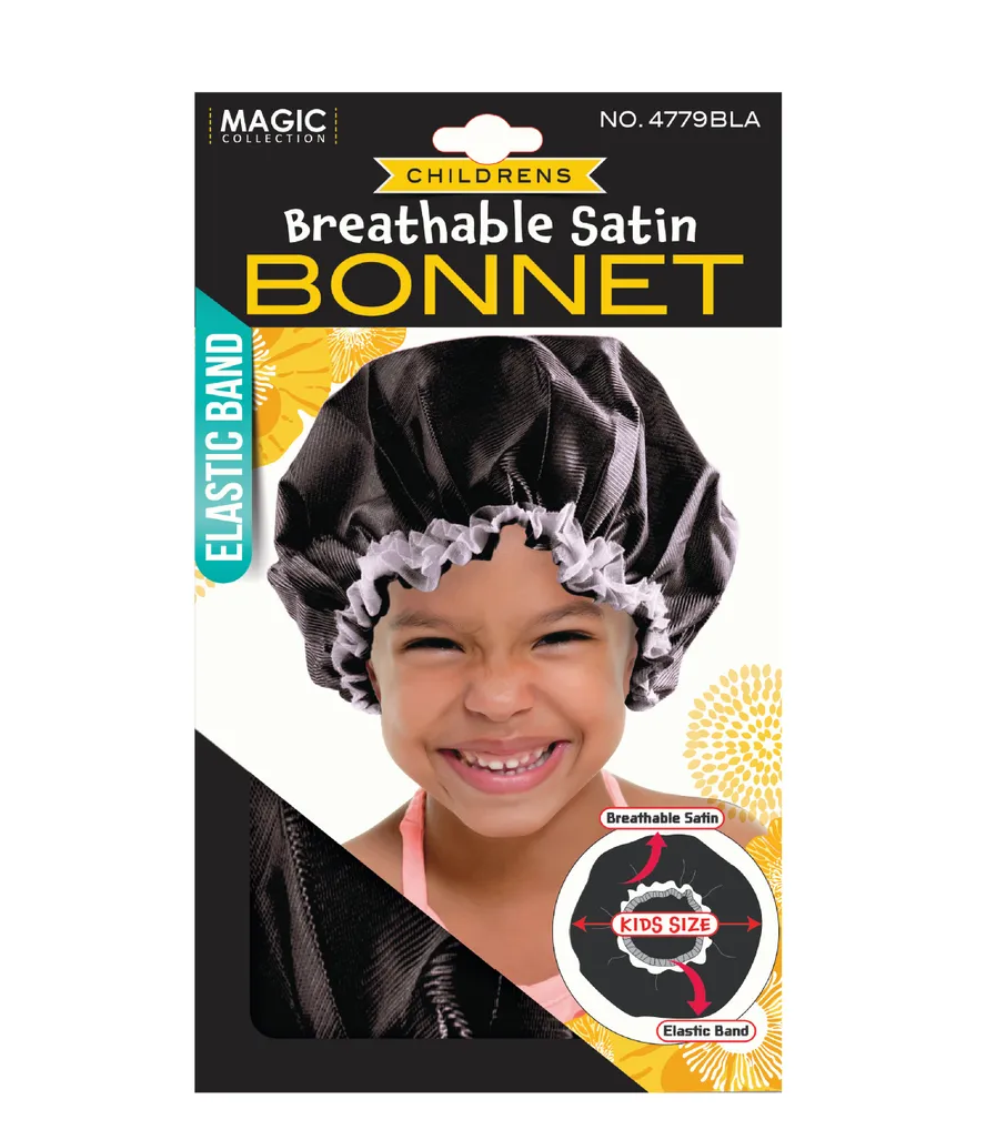 Children's Breathable Satin Bonnet