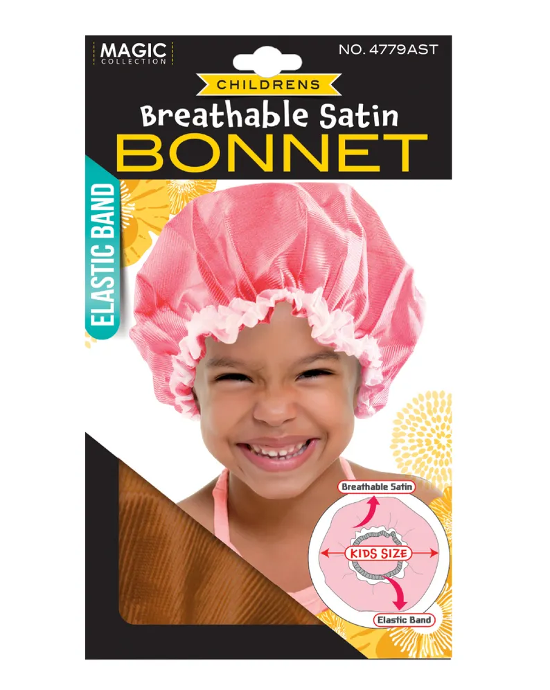 Children's Breathable Satin Bonnet