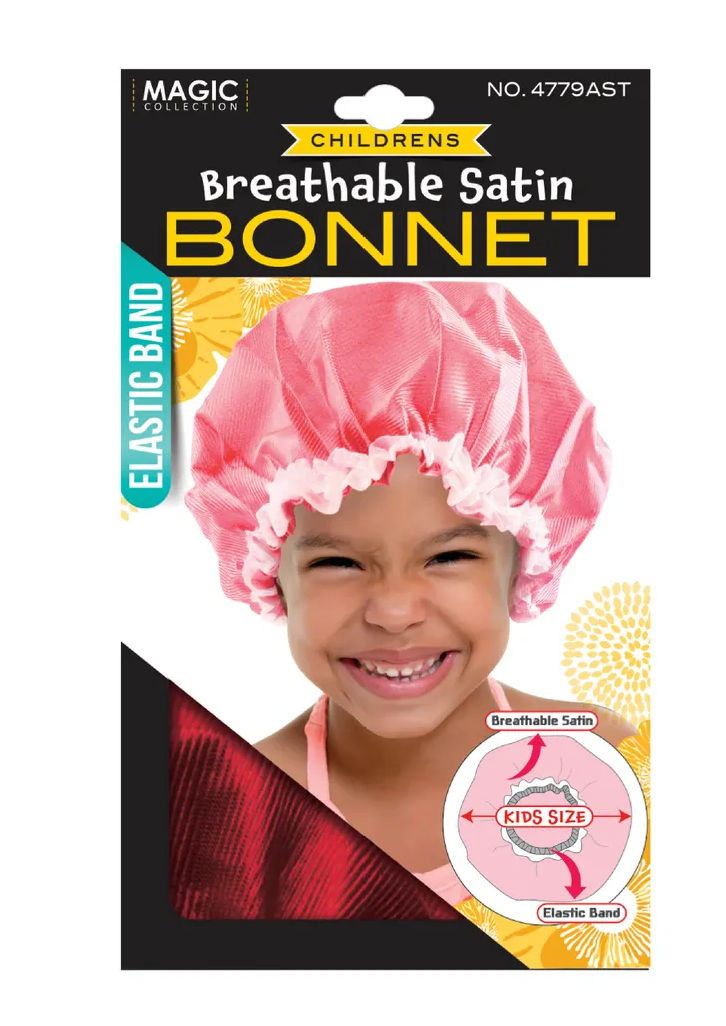 Children's Breathable Satin Bonnet