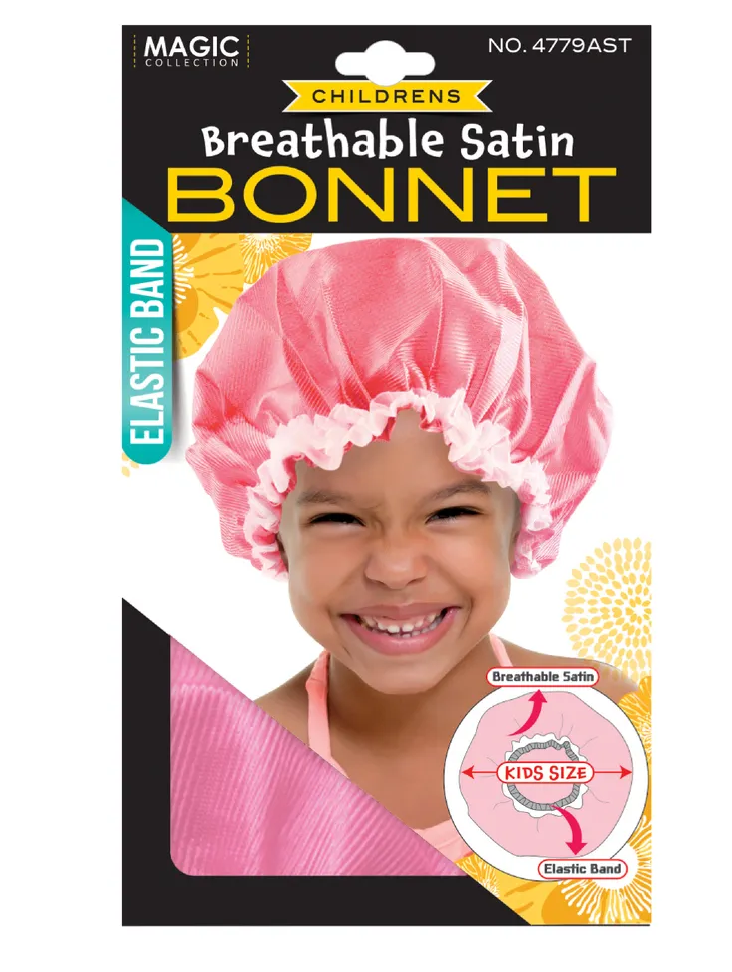 Children's Breathable Satin Bonnet