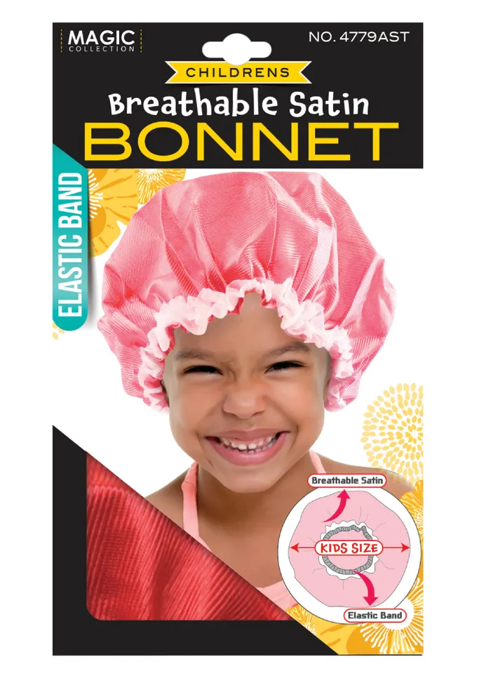 Children's Breathable Satin Bonnet