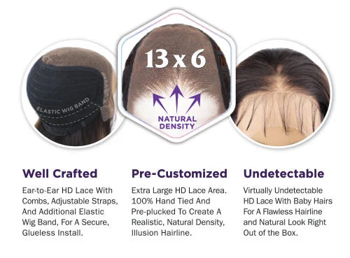 WHAT LACE? HUMAN HAIR BLEND DAYANA 12″ Color 613