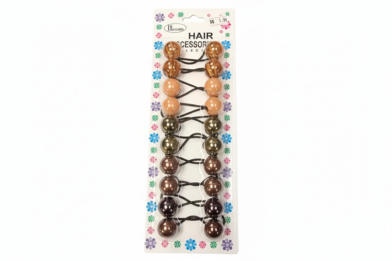 BLOSSOM - Hair Accessories Hair Knockers 10PCs Brown Asst