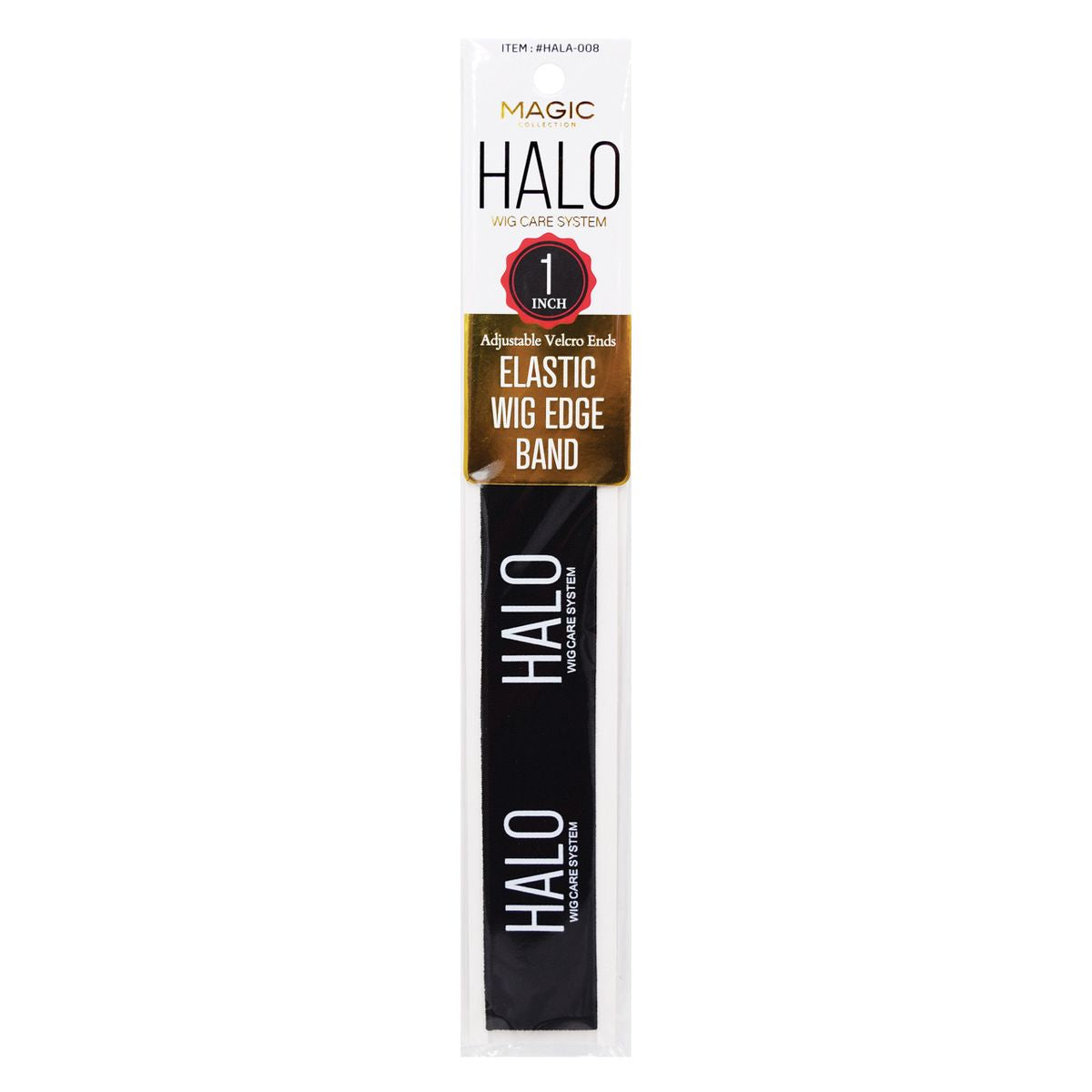 HALO ELASTIC WIG EDGE BAND with Velcro Ends 1"