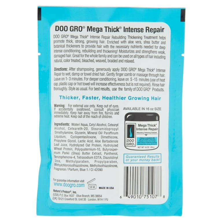 Doo Gro Mega Thick Intense Repair Rebuilding Thickening Hair Treatment, 1.75 oz