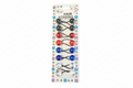 Blossom Hair Knockers 8 PC Black/Red/Blue/White