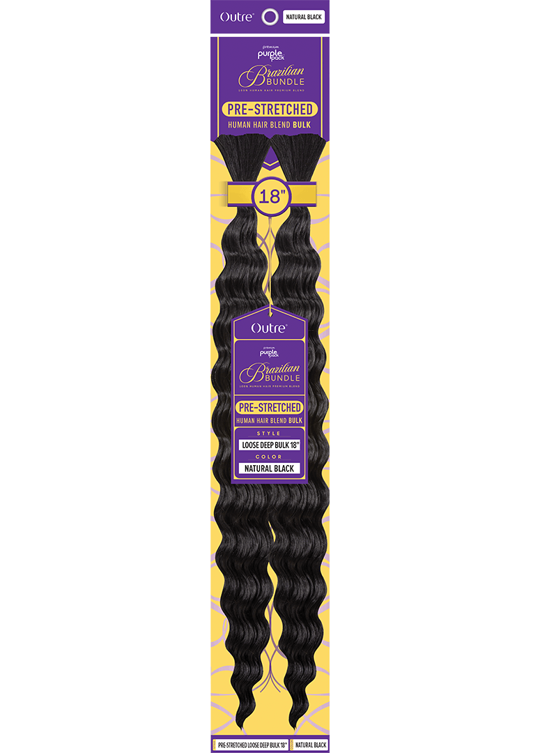 Outre Purple Pack Brazilian - Prestretched Loose Deep Bulk 18"