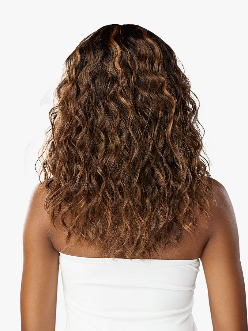 BUTTA LACE HUMAN HAIR BLEND LOOSE CURLY 18″ - Balayage Caramel