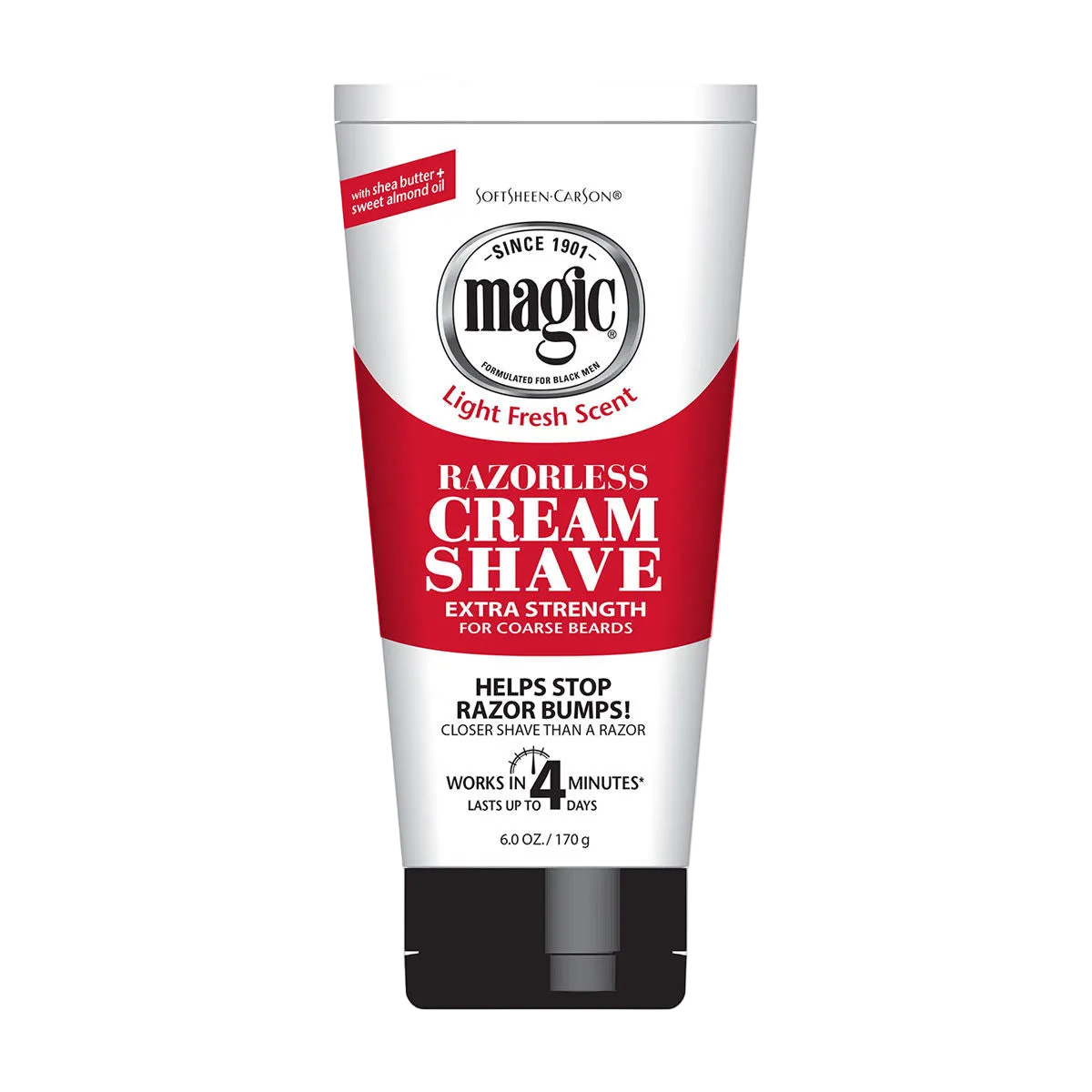 Razorless Cream Shave - Extra Strength Shaving Cream, 6 oz.
