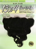 Human Hair Raw 13x4 Closure Body Wave 12" - Natural