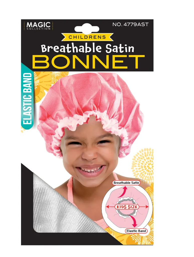Children's Breathable Satin Bonnet