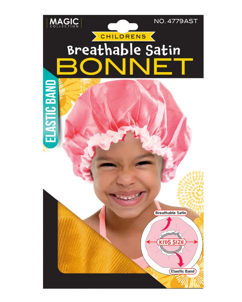 Children's Breathable Satin Bonnet